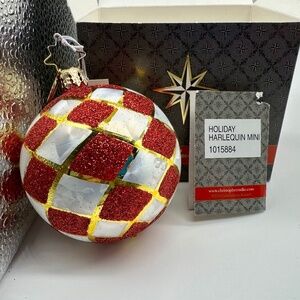 Christopher Radko “Happy Holiday Mini” glass ornament. Excellent condition!